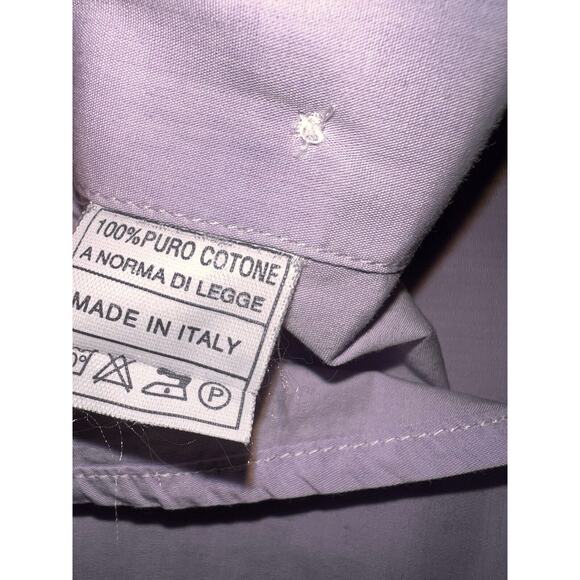 VINTAGE YSL YVES SAINT LAURENT MADE IN ITALY DRESS SHIRT SIZE 15 / 38 LAVENDER - Picture 4 of 4